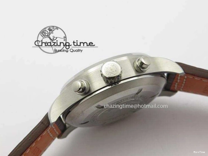 MIROTIME 0113 Youthful 2016 Pilot Chrono SS IW377719 ZF Best Edition On Brown Leather Strap A 7291